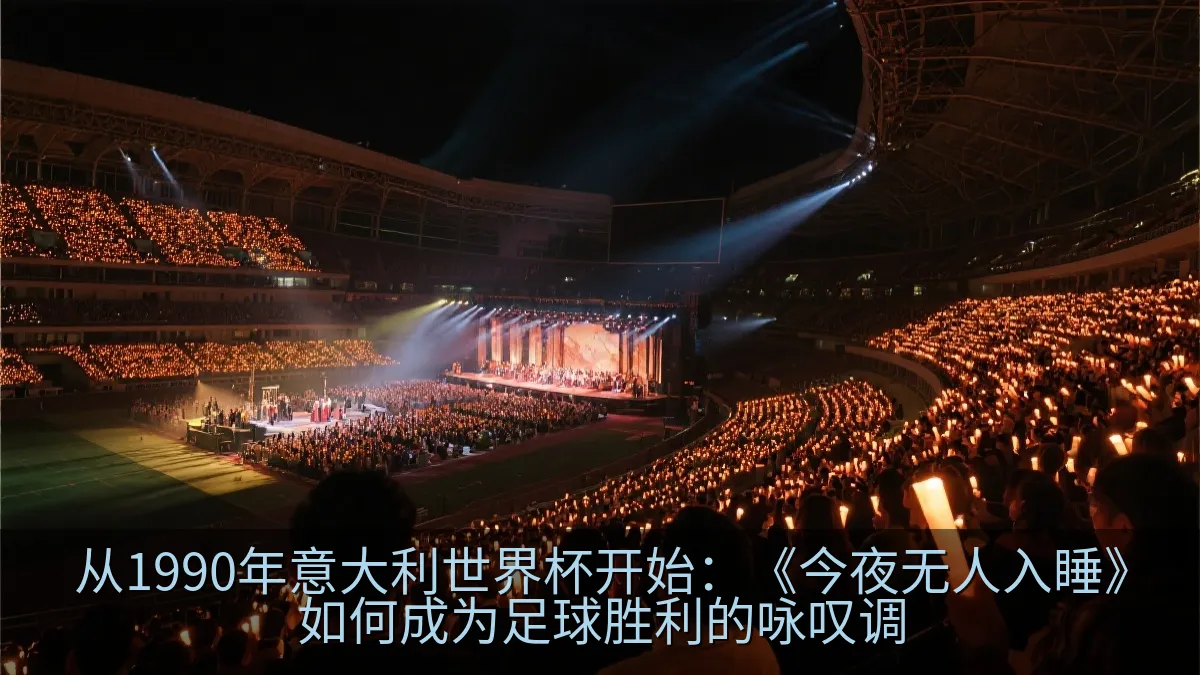 大型体育场内的古典音乐演出与观众灯光